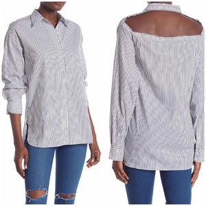 Kendall + Kylie Deconstructed Button Down Poplin
